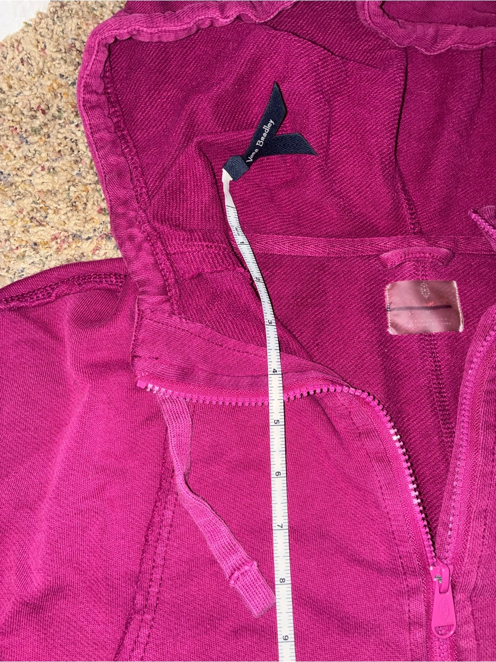 Free People Bold Fuchsia Pullover Hoodie